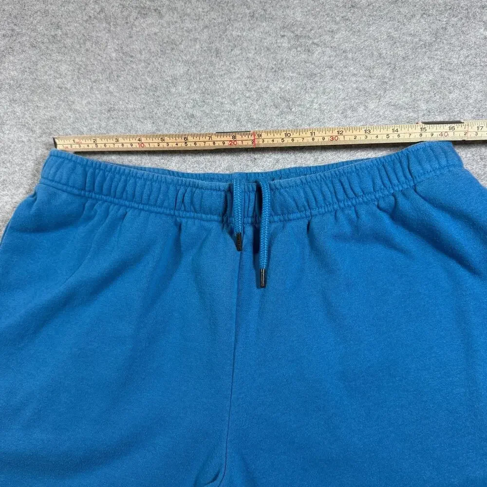 The North Face Half Dome Fleece Shorts Mens L Blue Elastic Waist Logo Outdoor
